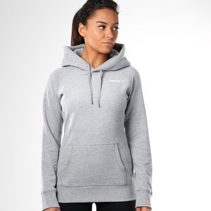Grey Gymshark Crest HoodieSweatshirt